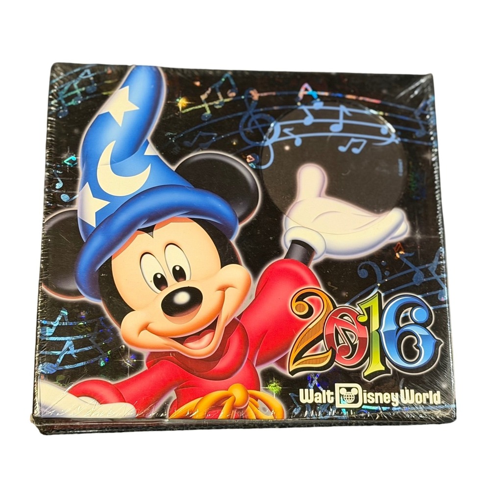 Walt Disney World Parks Photo Album Black 2016 Sorcerer Mickey Mouse Music Magic